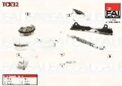 Набор цепи распределительного вала с колесом zębatym tck32 фото №1