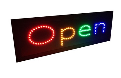 Reklama diodowa OPEN zewnętrzna 60X20cm LED neon