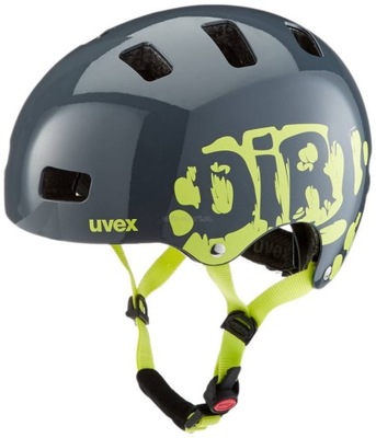 Kask rowerowy dziecięcy Uvex Kid 3 szaro-żółty r. 51-55 cm (T)