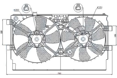 Вентилятор радіатора nissens 1355a087 1355a095 135 фото №1