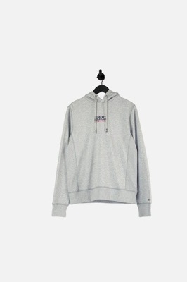 TOMMY HILFIGER SZARA MELANŻOWA BLUZA LOGO (M)