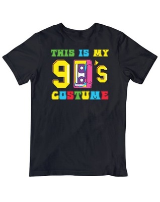 RETRO Koszulka miłośnika lat 90 z kolorowym nadrukiem