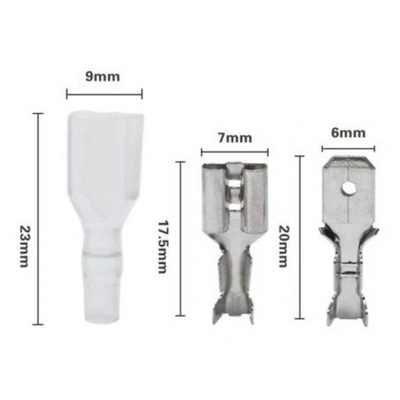 Zestaw konektorów 6,3 mm + koszulki 200szt. E5933