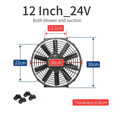 UNIVERSAL MODIFICACIÓN VENTILADOR AUTO A/C 80W 12V 24V, KLIM~31082  