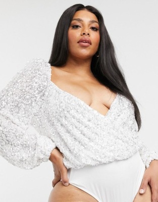 CLUB L LONDON BODY PLUS SIZE CEKINOWE 56 1RXC