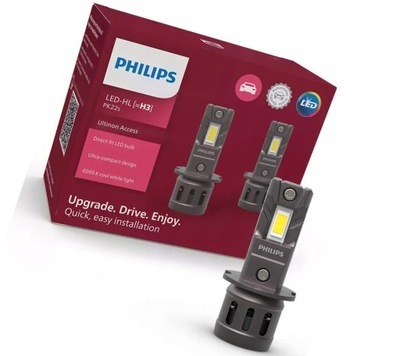 PHILIPS LAMP LED H3 ULTINON ACCESS PLUG&PLAY 6000K - SET 2 PCS.  