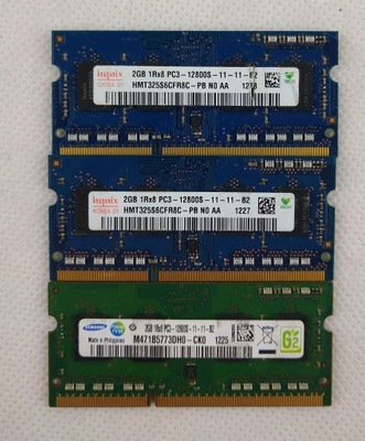Pamięć RAM Mix DDR3 12800 2GB