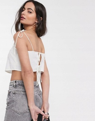 Asos Design wti BIAŁY TOP WIĄZANIE M