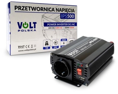 PRZETWORNICA VOLT IPS500 24V->230V 350/500W