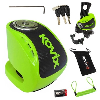 BLOKADA TARCZY HAMULCOWEJ Z ALARMEM KOVIX KT6 DO SKUTERA MOTOCYKLA ROWERU