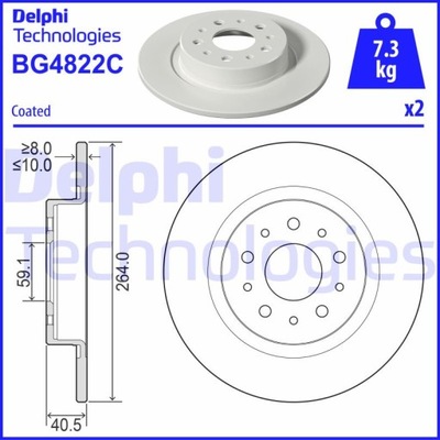 DISCO DE FRENADO FIAT TYL. DELPHI BG4822C DISCO DE FRENADO  