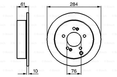 ДИСКИ ТОРМОЗНЫЕ ТОРМОЗНЫЕ ЗАД BOSCH 0 986 479 C61