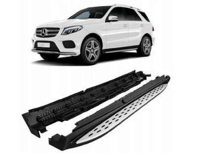 ESCALONES PARA UMBRALES MERCEDES W166 ML 2011-2014R , GLE 2015-2018R ALUMINIO  