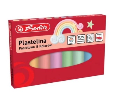 Plastelina HERLITZ pastelowa 8 kolorów