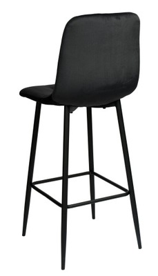 Hoker Aksamit . Krzesło Barowe Black Glamour