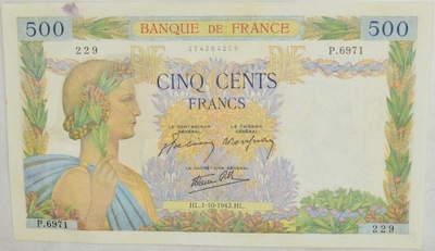 5.db.Francja, 500 Franków 1.10.1942, St.2