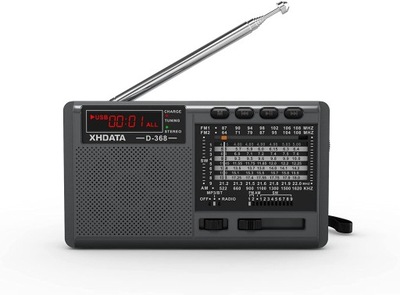 Przenośne Radio FM/AM XHDATA D368 (MW)/SW BT USB