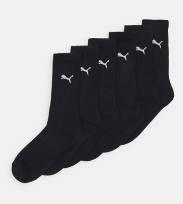 Skarpetki męskie Puma Regular Crew Sock czarne 6 par 43-46 11d170