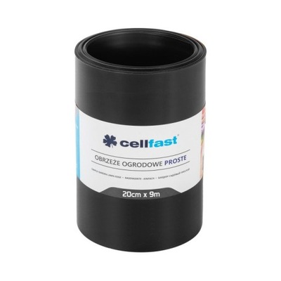 Cellfast Obrzeże Ogrodowe Płaskie 20cm x 9m Czarne