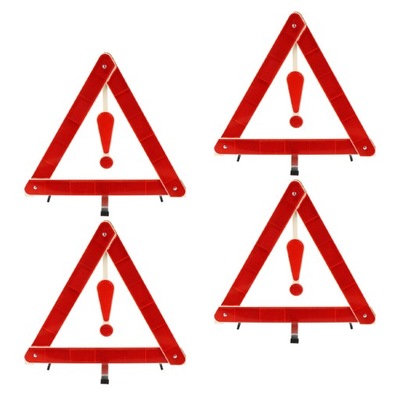 4Pcs Car Triangle Warning Sign Reflective Road Saf 