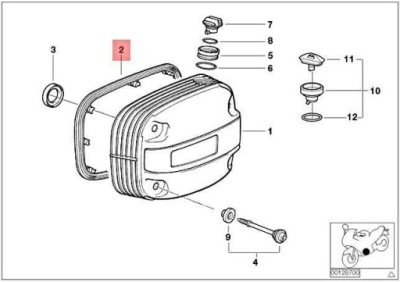 Прокладка зовнішня bmw r 850 gs r 1100 gs r 1150 gs оригінальний фото №1