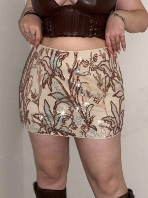 SHEIN MINI SPÓDNICA POŁYSK U8P S05__50