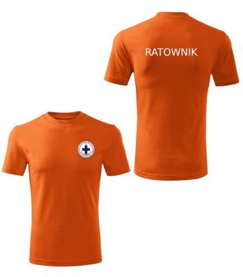 Koszulka z logiem WOPR pomarańczowa roz XL