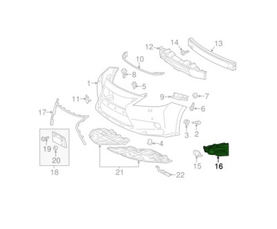 CUADRO DO FAROS ANTINIEBLA LEXUS ES350 13--  