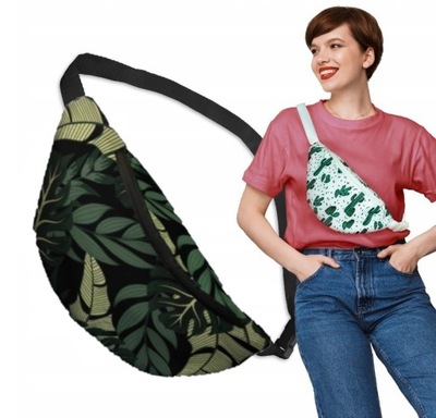 Saszetka NERKA torebka LAS LIŚCIE na biodro pas