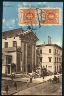 Warszawa. Kościół Kapucynów. Miodowa - 1925