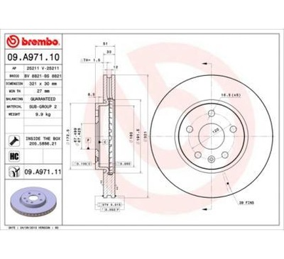 BREMBO DISKU STABDŽIŲ 321X30 V BUICK 