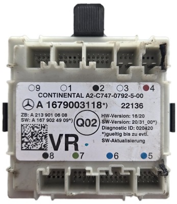 Mercedes w167 модуль дверь a1679003118 фото №1