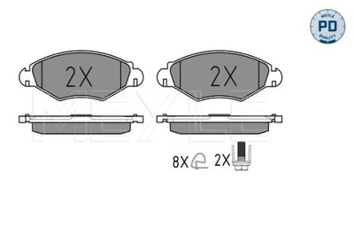 MEYLE КОЛОДКИ HAM. PEUGEOT P. 206/306 99-