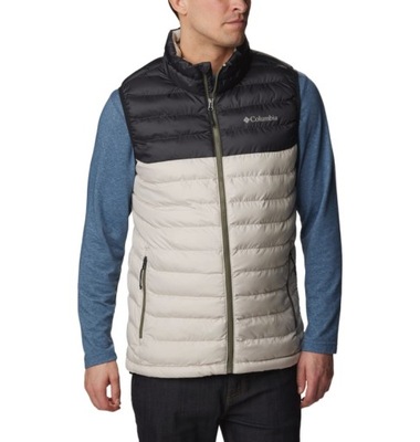 Ocieplacz Columbia Powder Lite Vest, męski czarno-kremowy 1748031278 XXL