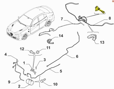 SENSOR TAPA WYDECHOWYCH ALFA ROMEO GIULIA 2.9  