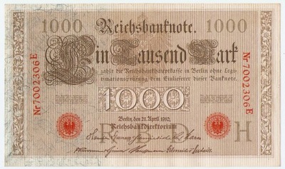 1000 Marek 1910 Wilhelm II (zlota marka) E700
