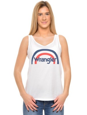 WRANGLER top LOGO white RAINBOW TANK _ XS