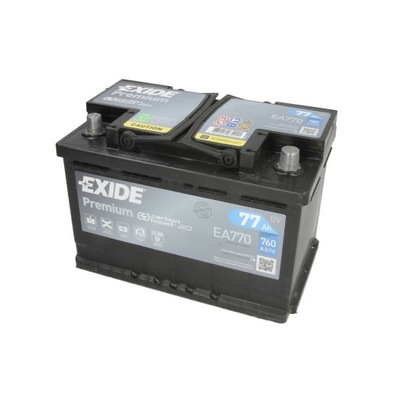 АКУМУЛЯТОР EXIDE PREMIUM 12V 77AH 760A P+ EA770 MOŻLIWY DOWÓZ МОНТАЖ