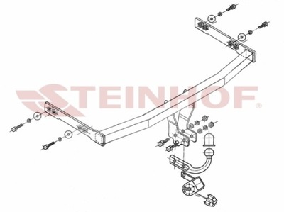 BARRA DE REMOLQUE GANCHO DE REMOLQUE SKODA OCTAVIA I UNIVERSAL 98-10, SKODA ROOMSTER 06- ,VW BORA 4D  