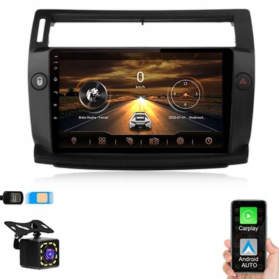 RADIO GPS ANDROID CITROEN C4 2004-2009 SIM 6/128GB  