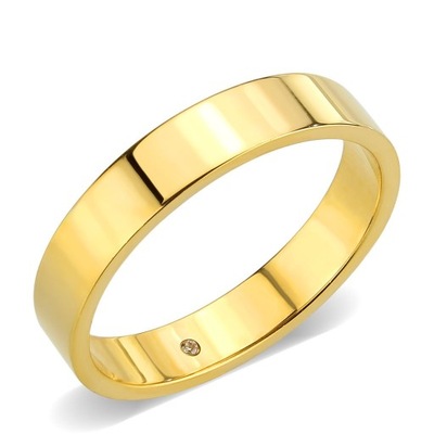 Złota Obrączka pierścionek STAL 316L GRAWER roz. 8