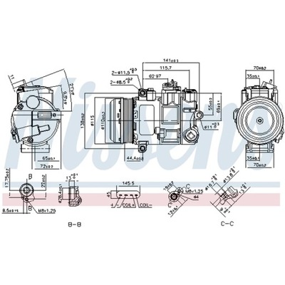 COMPRESOR ACONDICIONAMIENTO NISSENS 890696  