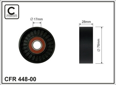 CAFFARO 448-00 ROLLO NAPINACZA, CORREA DE CUÑA MULTICOSTAL  