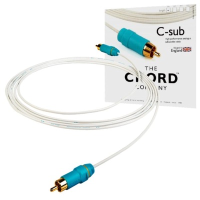 Kabel audio subwooferowy 1xRCA subwoofera CHORD 6m