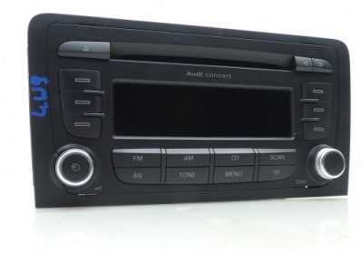 RADIO RADIOODTWARZACZ CD OEM CONCERT 2 DIN AUDI A3 8P LIFT 8P0035186AB
