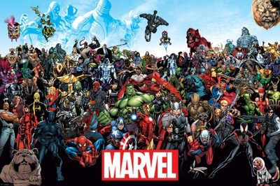 Plakat Marvel Supbohaterowie Komiksowy 91,5x61 cm