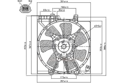 NISSENS VENTILADOR DEL RADIADOR CON CUERPO SUBARU FORESTER 2.0  