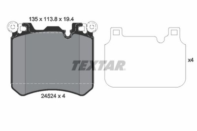 КОЛОДКИ ГАЛЬМІВНІ BMW ПЕРЕД E70/E71 X5/X6 09- WERSAJA M 2452401