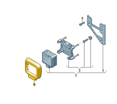 Накладка защита заглушка радара skoda fabia iii 3 фото №1