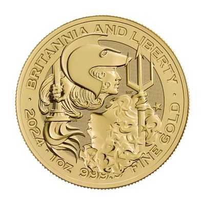 Złota moneta Britannia i Liberty 1 uncja